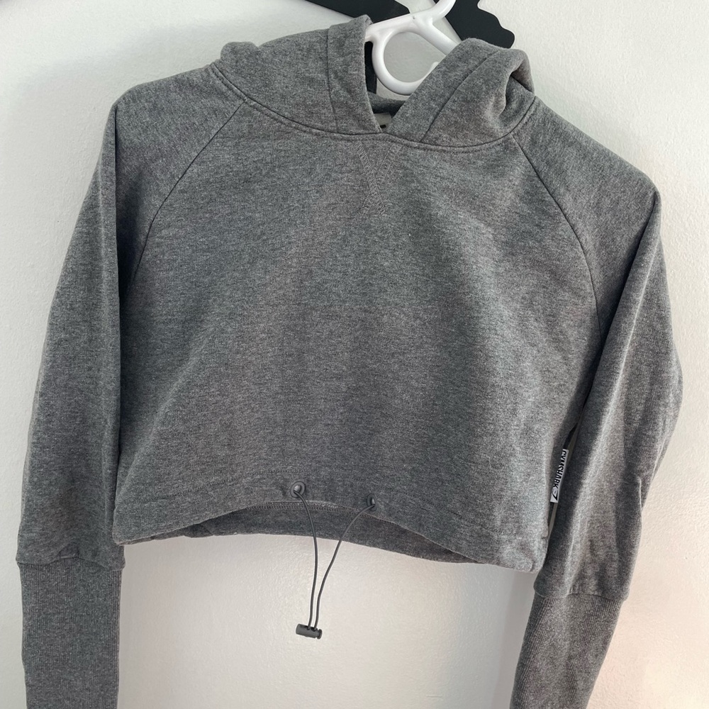 Gymshark Cropped Gray Hoodie